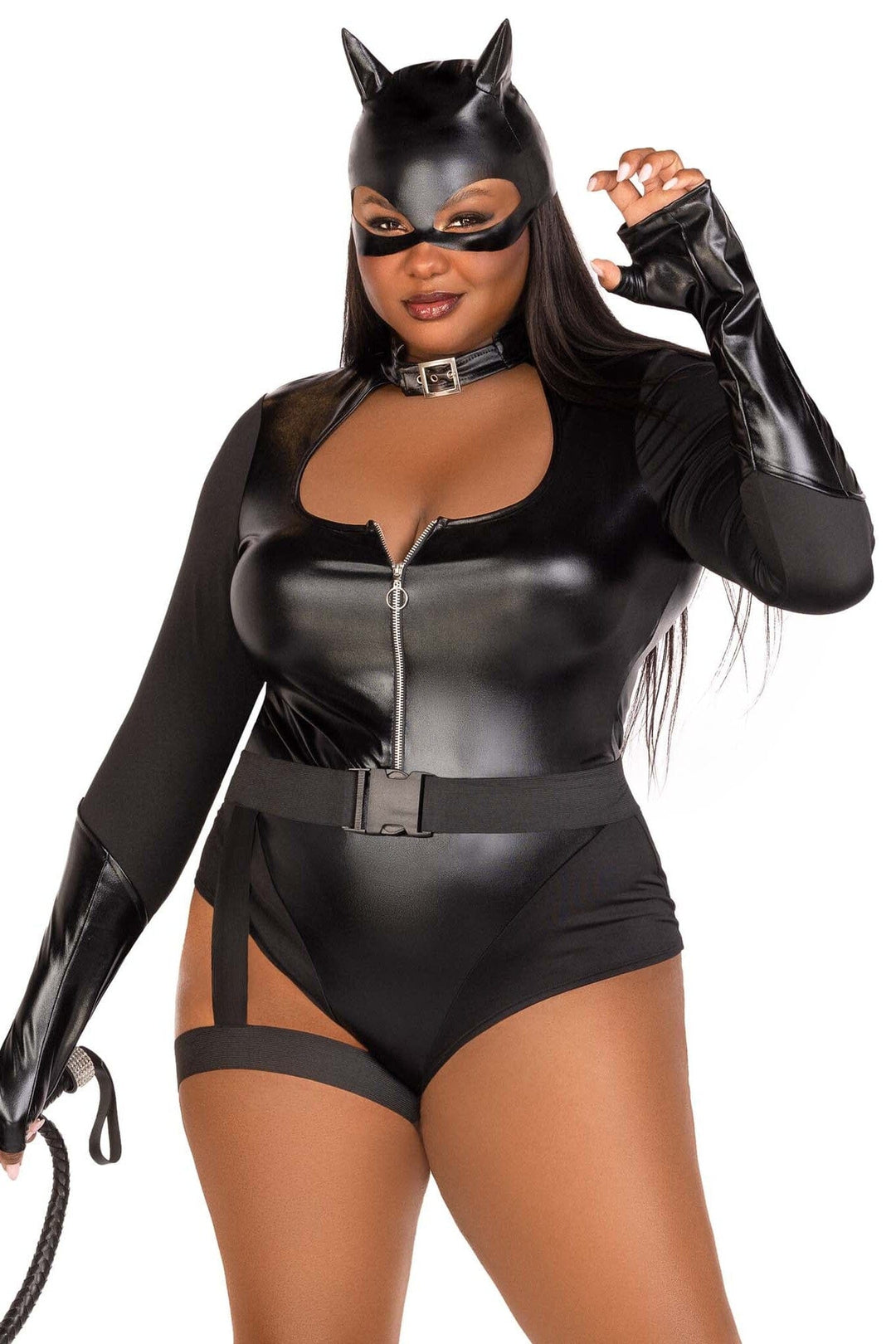 Leg Avenue 3PC. Fierce Feline in Black  from SexyShoes.com