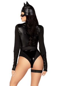 Leg Avenue 3PC. Fierce Feline in Black 