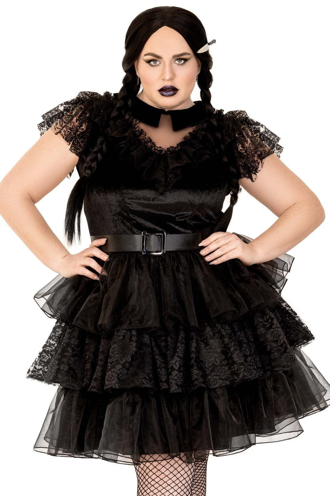 Leg Avenue 3 Piece Raving Rebel in Black  from SexyShoes.com