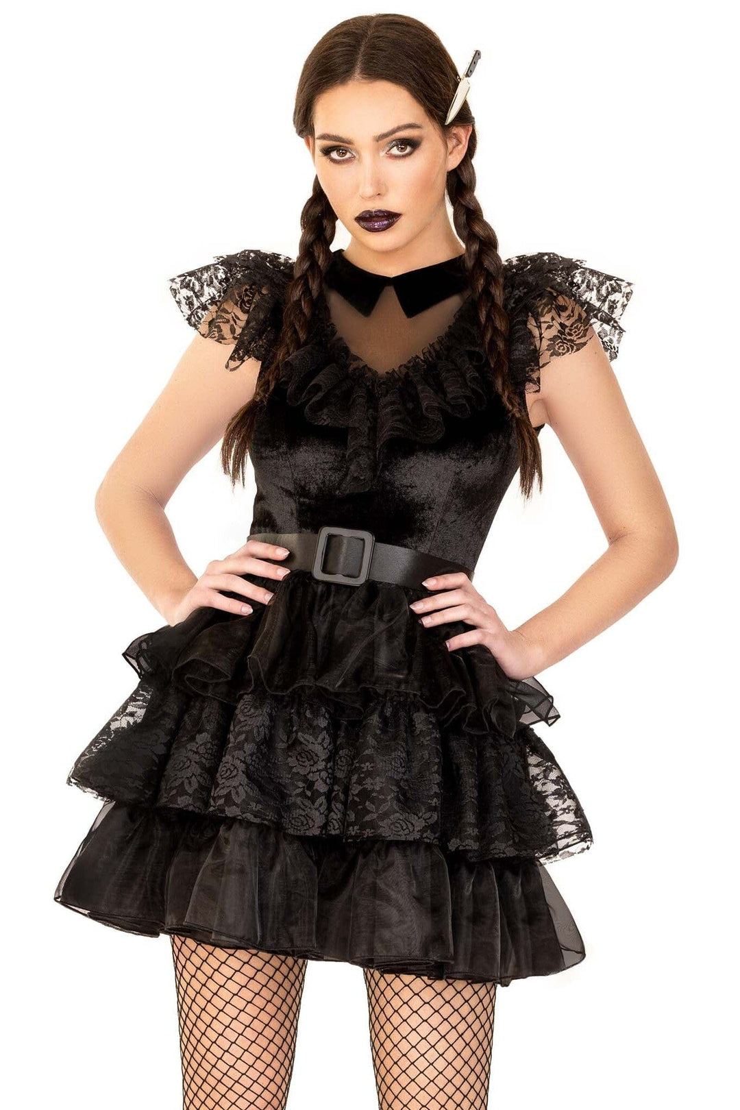 Leg Avenue 3 Piece Raving Rebel in Black  from SexyShoes.com