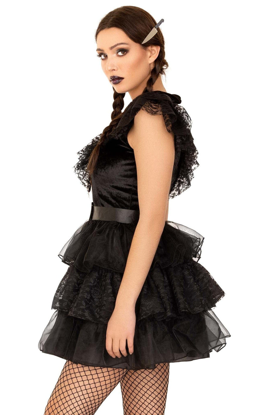 Leg Avenue 3 Piece Raving Rebel in Black 