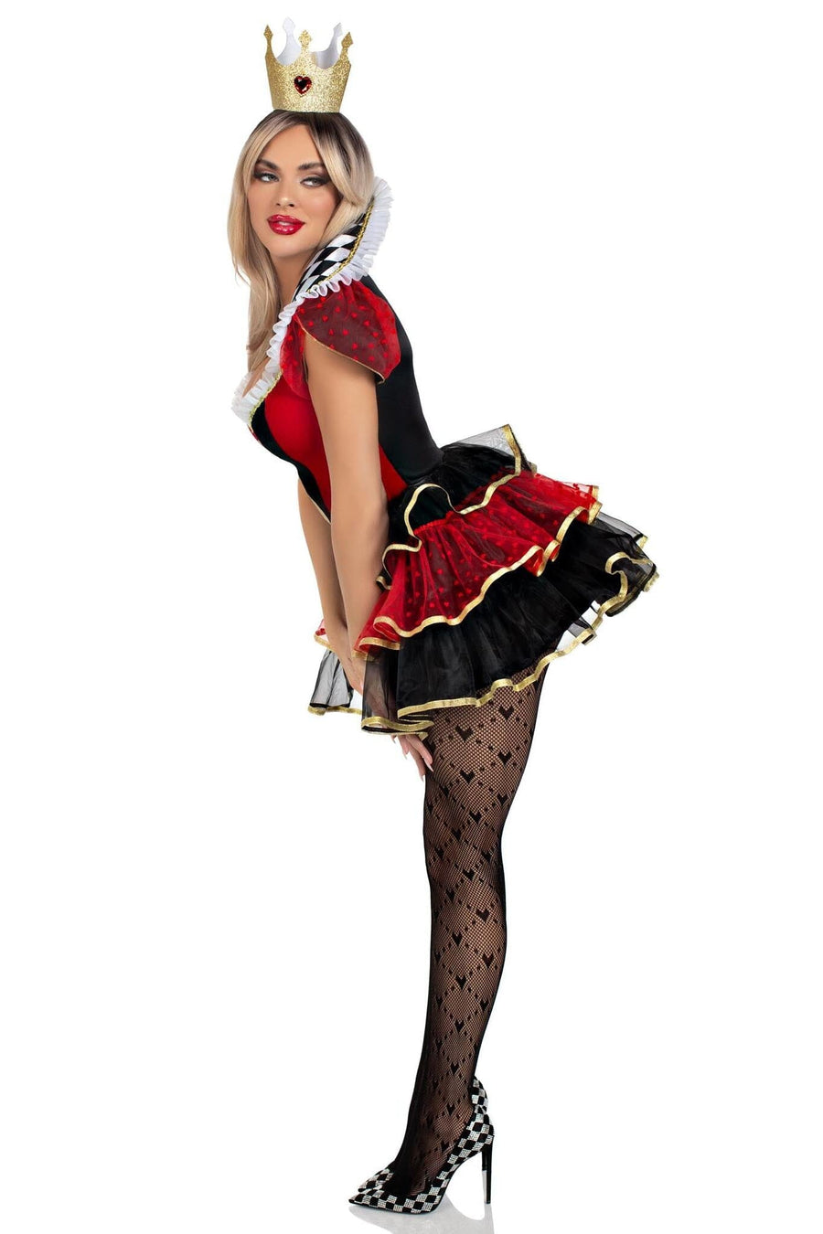Leg Avenue 2 Piece Queen Of Hearts in Multi 