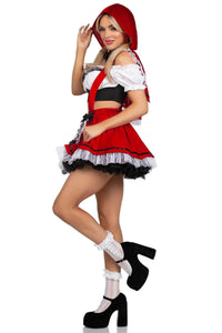 Leg Avenue 3 Piece Flirty Miss Red Set in Red 