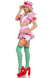 Leg Avenue 3 Piece Berry Babe Gingham Set in Pink 