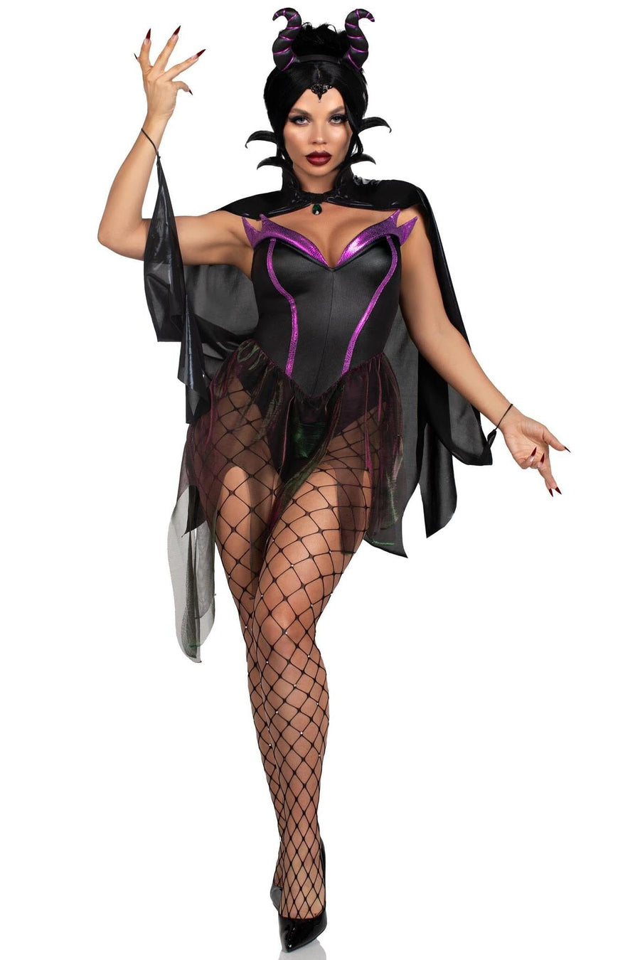 Leg Avenue 3 Piece Evil Enchantress Set in Black 