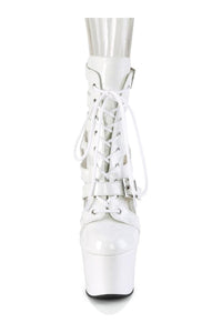 Pleaser ADORE-1013MST White Patent Ankle Boot in White Patent