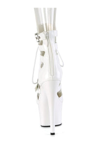 Pleaser ADORE-1013MST White Patent Ankle Boot in White Patent