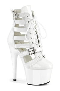 Pleaser ADORE-1013MST White Patent Ankle Boot in White Patent from SexyShoes.com