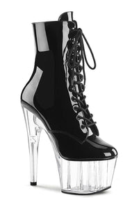 Pleaser ADORE-1020 Black Patent Ankle Boot in Black Patent from SexyShoes.com