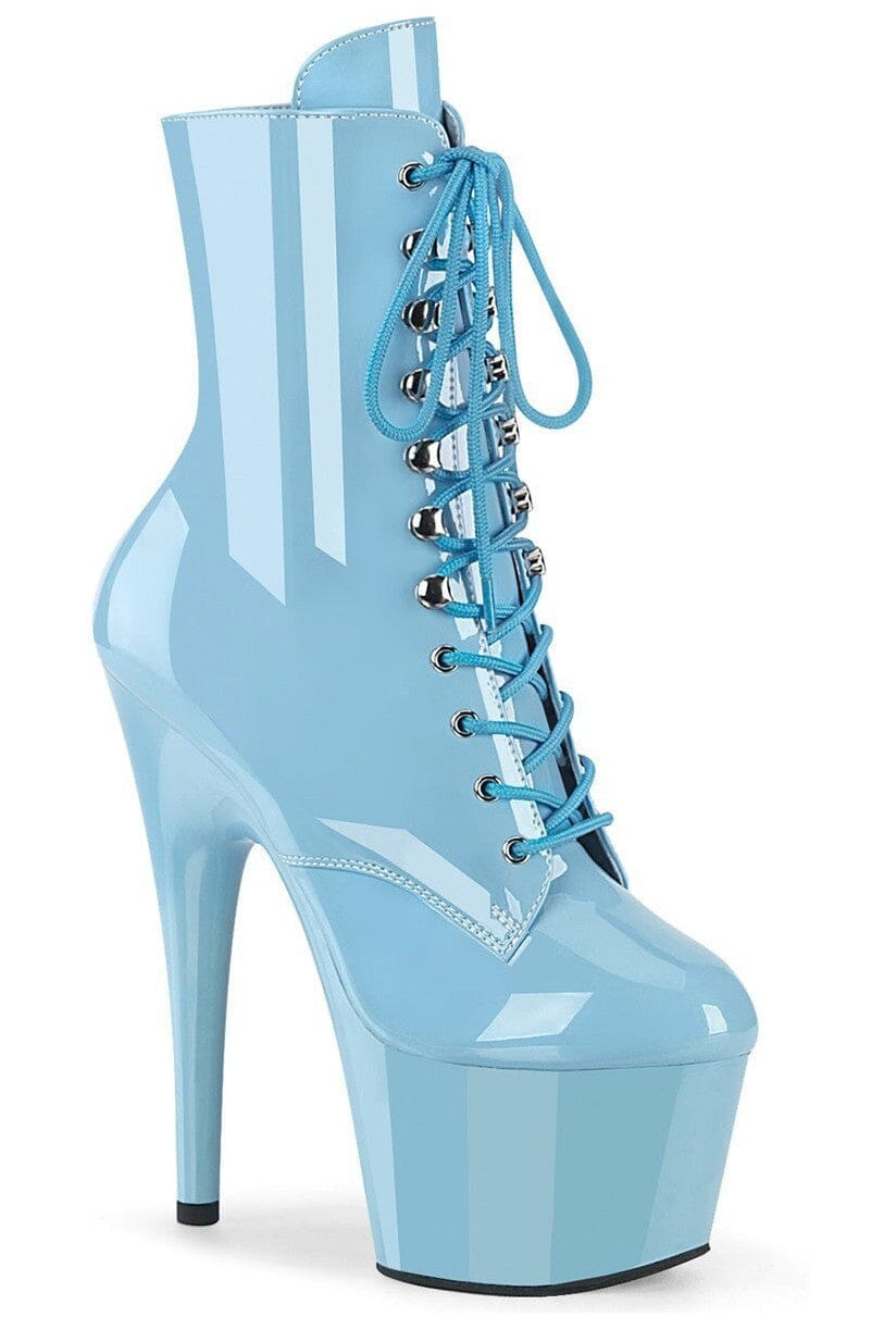 Pleaser ADORE-1020 Blue Patent Ankle Boot in Blue Patent from SexyShoes.com
