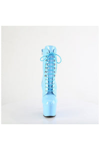 Pleaser ADORE-1020 Blue Patent Ankle Boot in Blue Patent