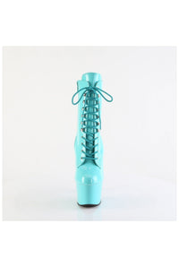 Pleaser ADORE-1020 Turquoise Patent Ankle Boot in Turquoise Patent