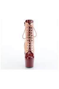 Pleaser ADORE-1020DC Blush Patent Ankle Boot in Blush Patent
