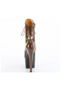 Pleaser ADORE-1020DC Brown Patent Ankle Boot in Brown Patent