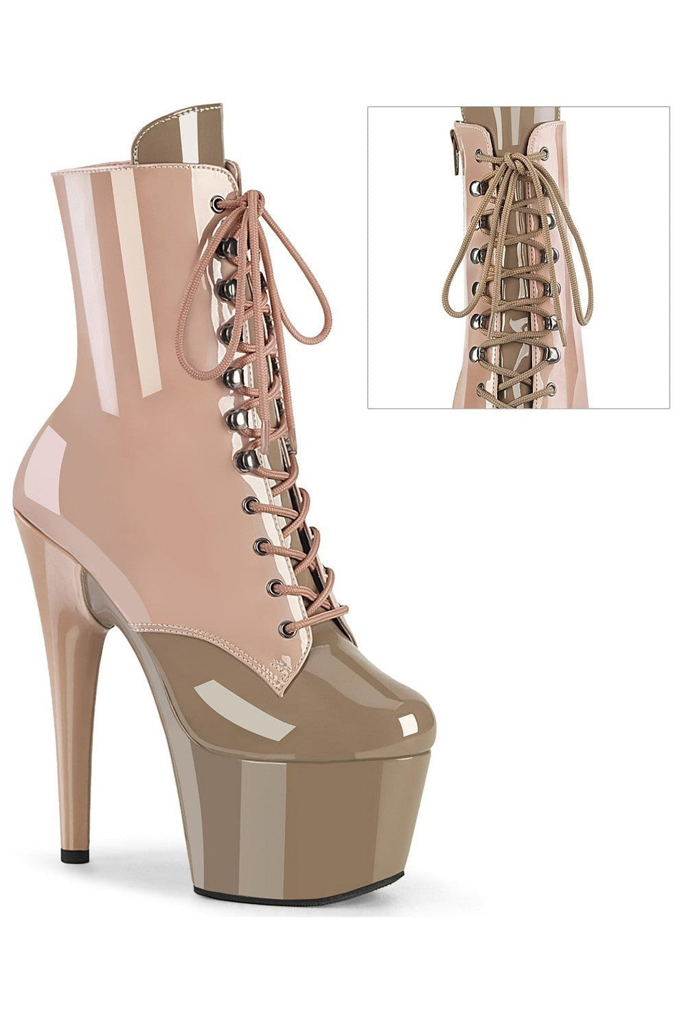 ADORE-1020DC Pink Patent Ankle Boot