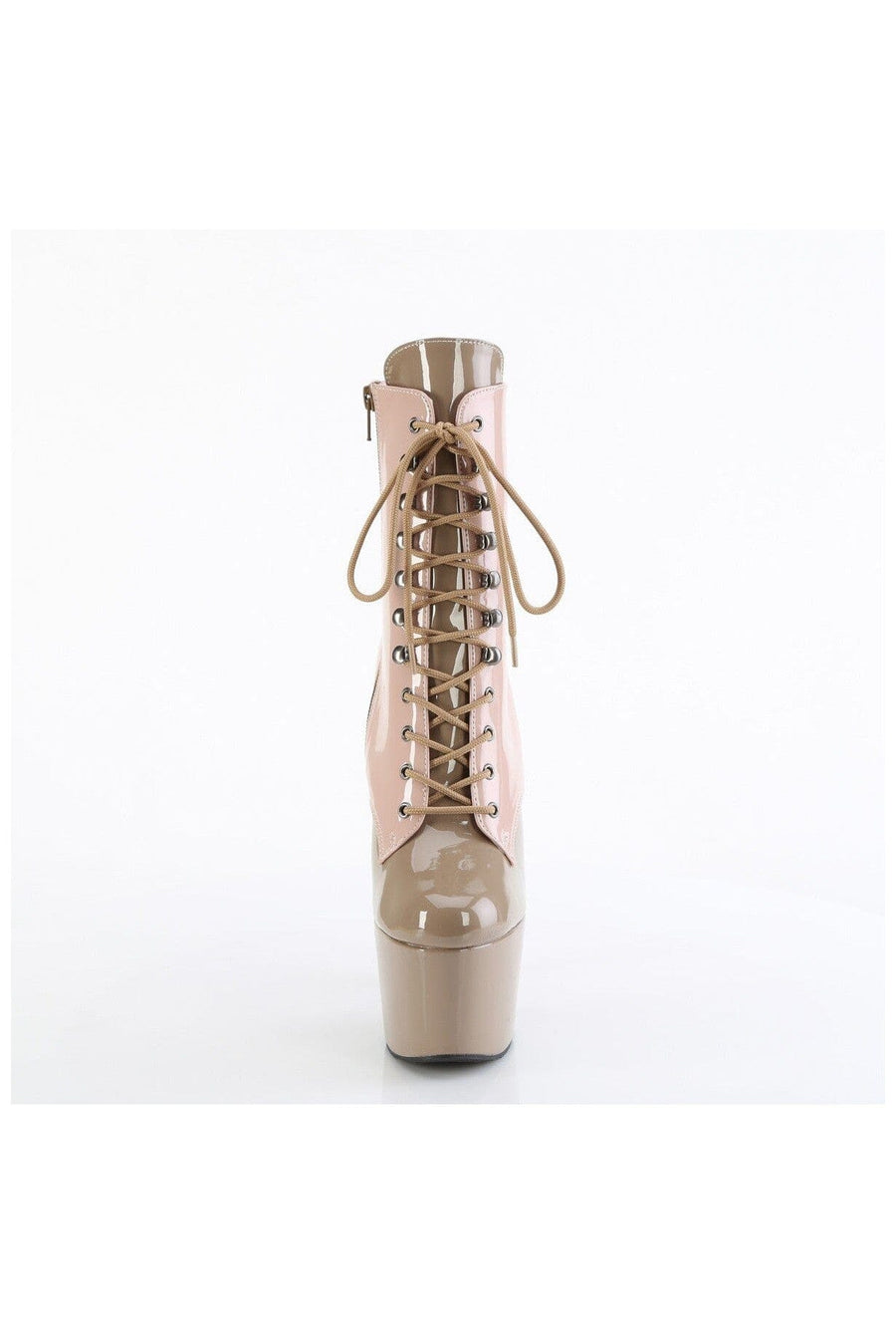 Pleaser ADORE-1020DC Pink Patent Ankle Boot in Pink Patent