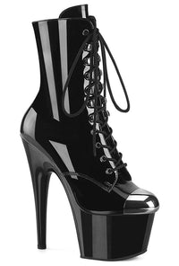 Pleaser ADORE-1020ESC Black Patent Ankle Boot in Black Patent from SexyShoes.com