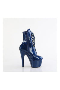 Pleaser ADORE-1020GP Blue Glitter Patent Ankle Boot in Blue Glitter Patent