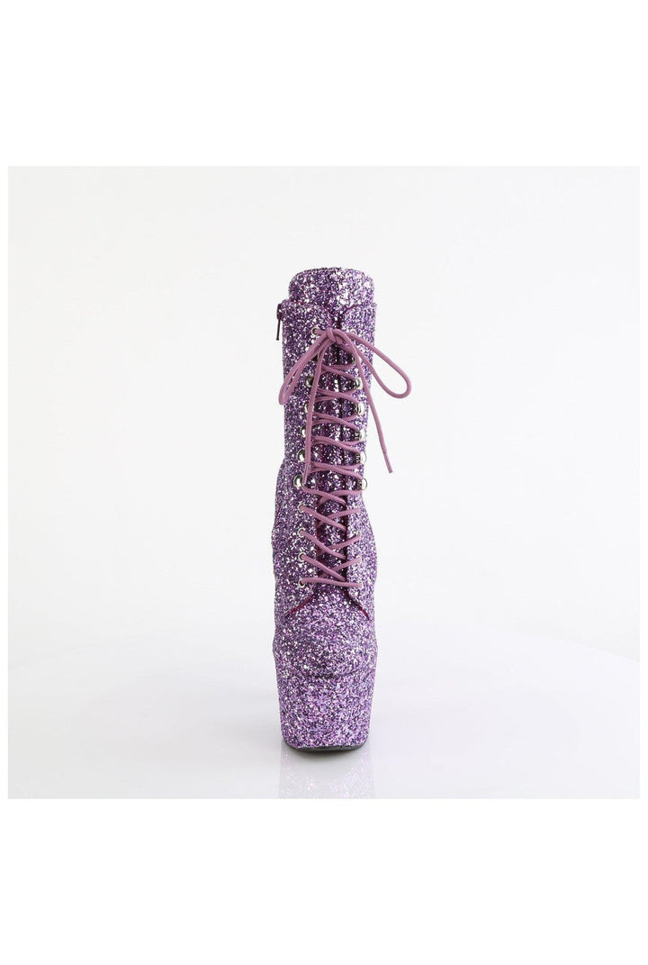 ADORE-1020GWR Purple Glitter Ankle Boot