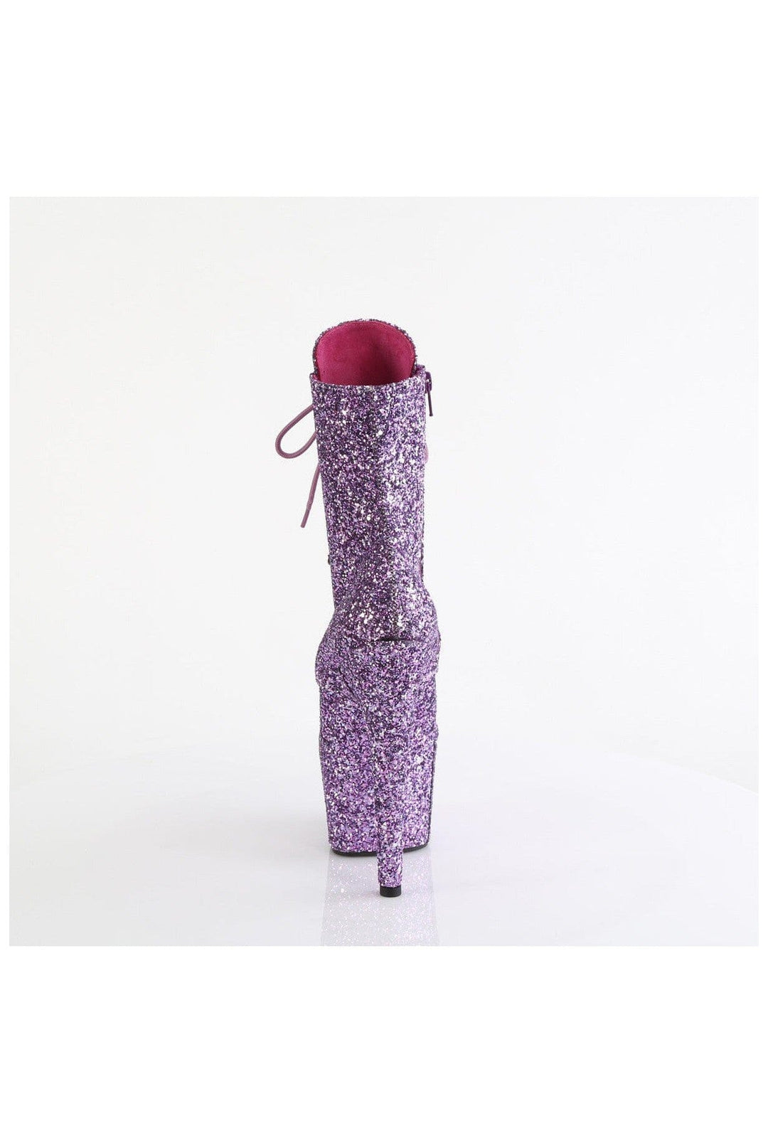 Pleaser ADORE-1020GWR Purple Glitter Ankle Boot in Purple Glitter