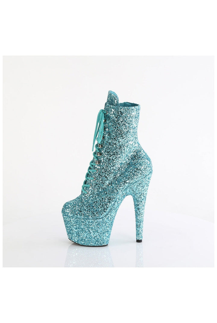 ADORE-1020GWR Turquoise Glitter Ankle Boot