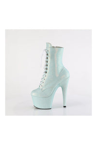 Pleaser ADORE-1020SDG Blue Glitter Ankle Boot in Blue Glitter