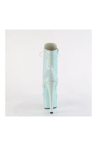 Pleaser ADORE-1020SDG Blue Glitter Ankle Boot in Blue Glitter