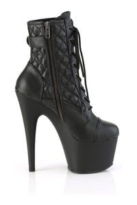 Pleaser ADORE-1033 Black Faux Leather Ankle Boot in Black Faux Leather