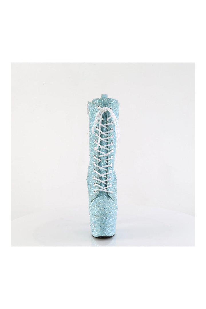 ADORE-1040GR Blue Glitter Ankle Boot