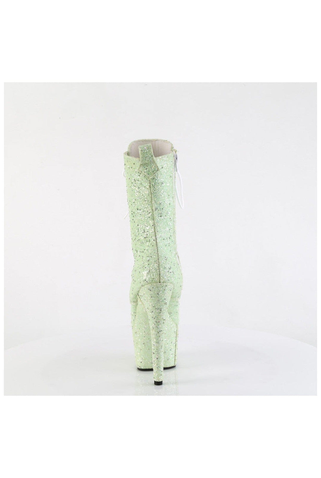Pleaser ADORE-1040GR Green Glitter Ankle Boot in Green Glitter