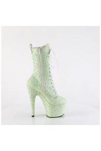 Pleaser ADORE-1040GR Green Glitter Ankle Boot in Green Glitter