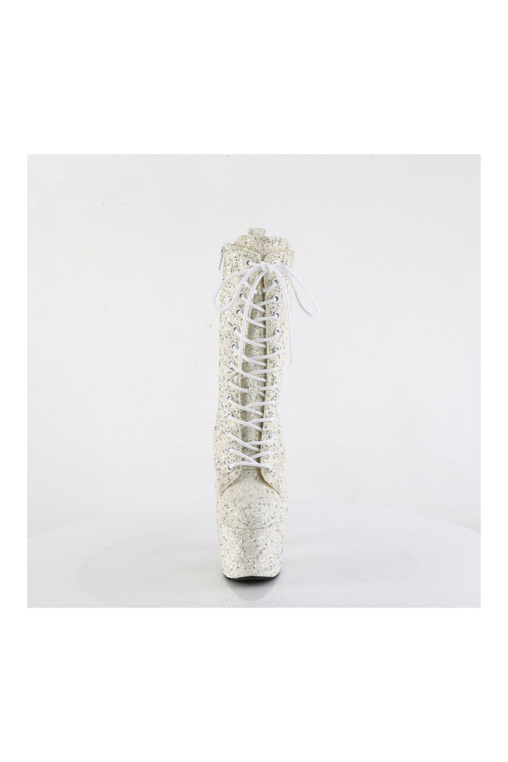 ADORE-1040GR Ivory Glitter Ankle Boot