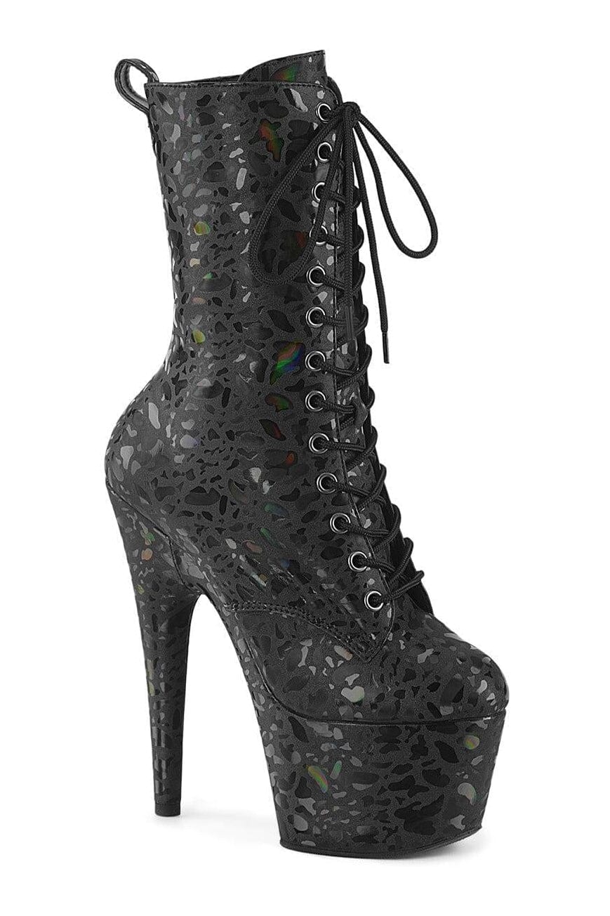 ADORE-1040LPH Black Faux Leather Ankle Boot