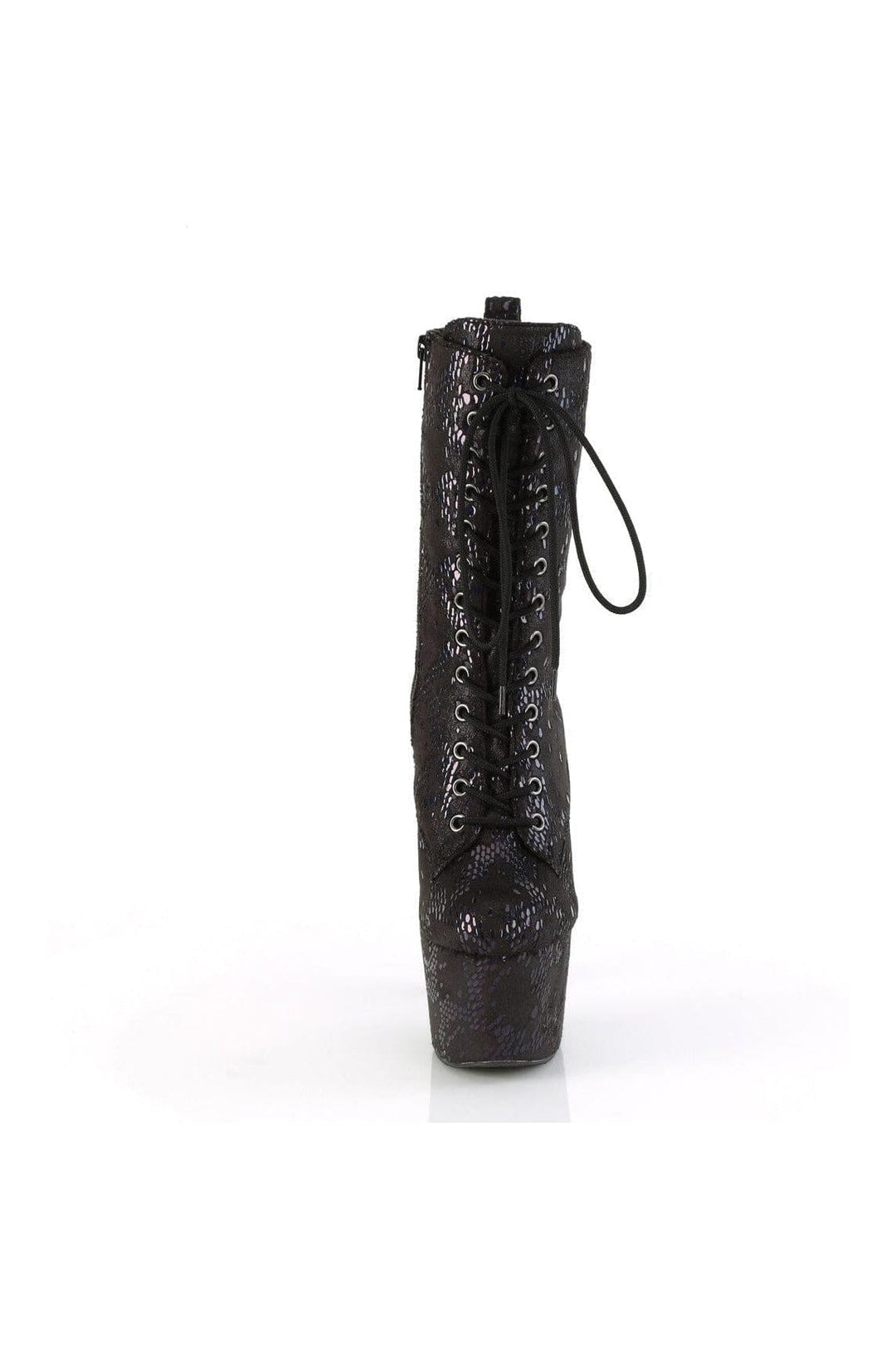 ADORE-1040SPF Black Snake Print Ankle Boot