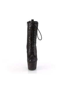 Pleaser ADORE-1040SPF Black Snake Print Ankle Boot in Black Snake Print