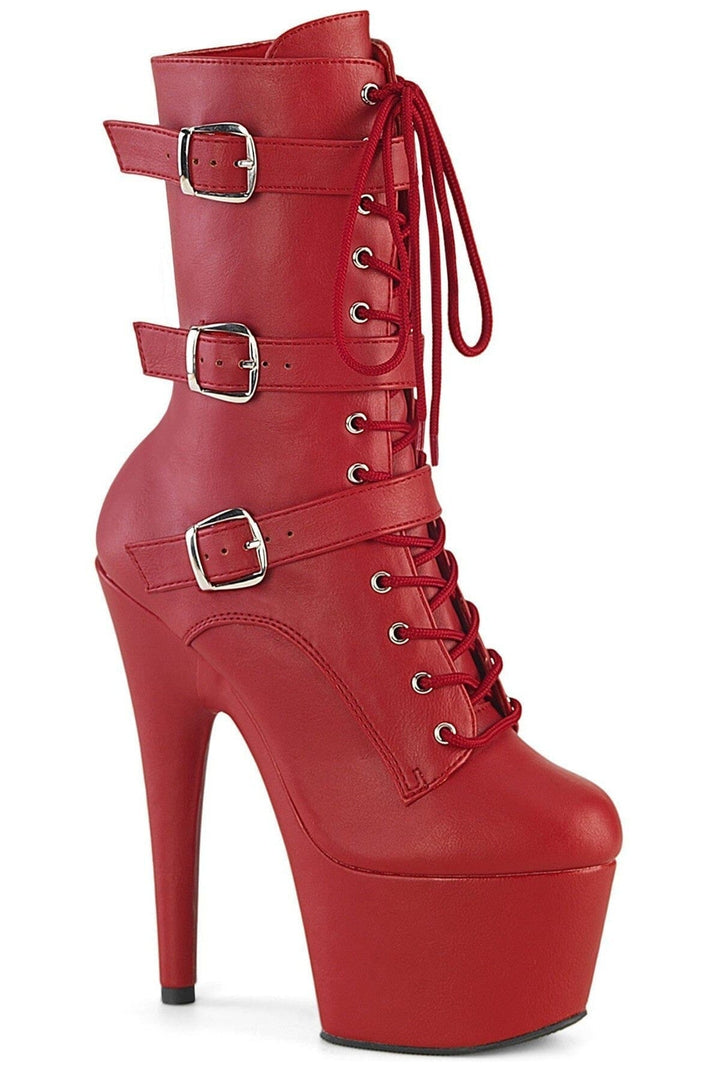 Pleaser Red Ankle Boots Platform Stripper Shoes | Buy at Sexyshoes.com