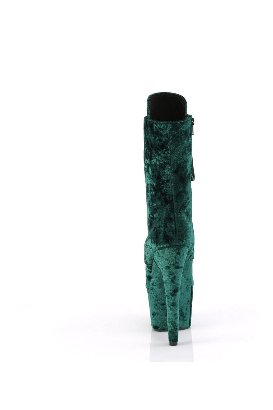 Pleaser ADORE-1045VEL Green Velvet Ankle Boot in Green Velvet