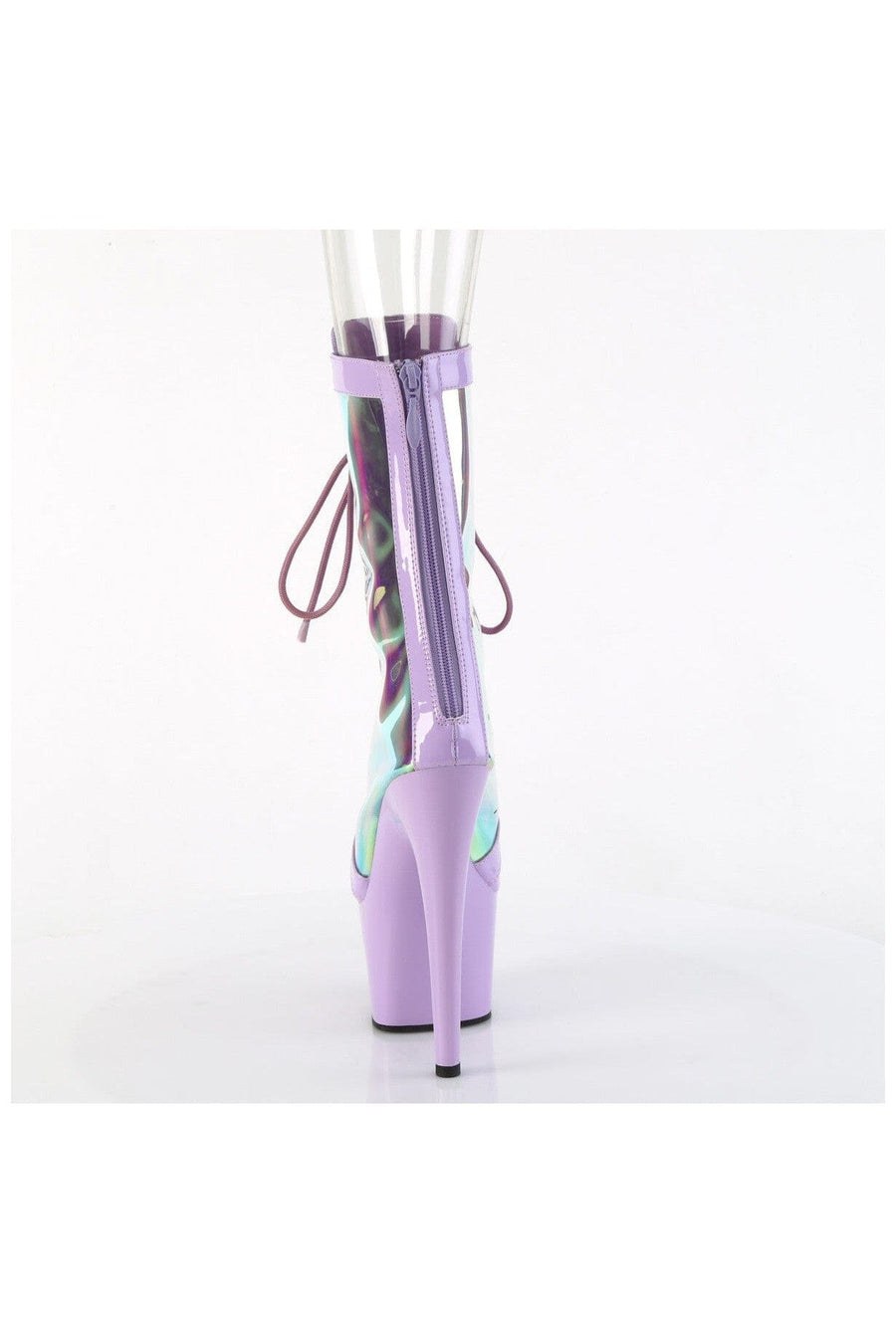 Pleaser ADORE-1047 Purple Patent Ankle Boot in Purple Patent