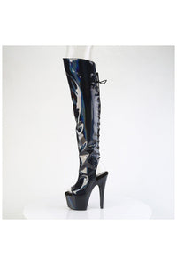 Pleaser ADORE-3019HWR Black Patent Knee Boot in Black Patent