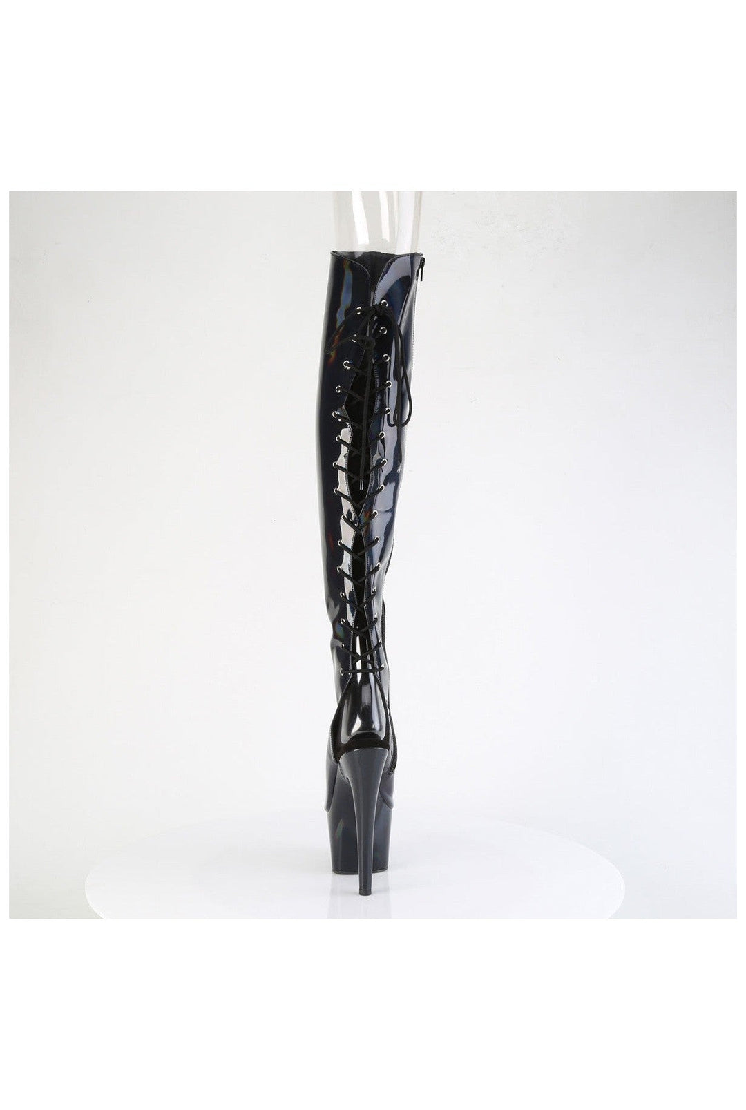 ADORE-3019HWR Black Patent Knee Boot