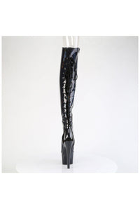Pleaser ADORE-3019HWR Black Patent Knee Boot in Black Patent