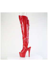 Pleaser ADORE-3019HWR Red Patent Knee Boot in Red Patent