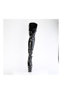 Pleaser ADORE-3055 Black Patent Thigh Boot in Black Patent
