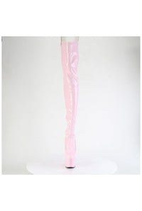 Pleaser ADORE-3850 Pink Patent Thigh Boot in Pink Patent