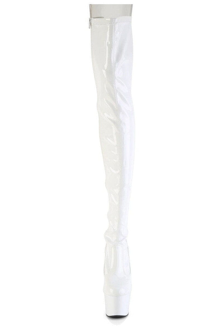 ADORE-3850 White Patent Thigh Boot