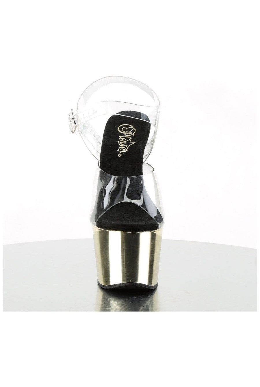 Pleaser ADORE-708 Clear Vinyl Sandal in Clear Vinyl