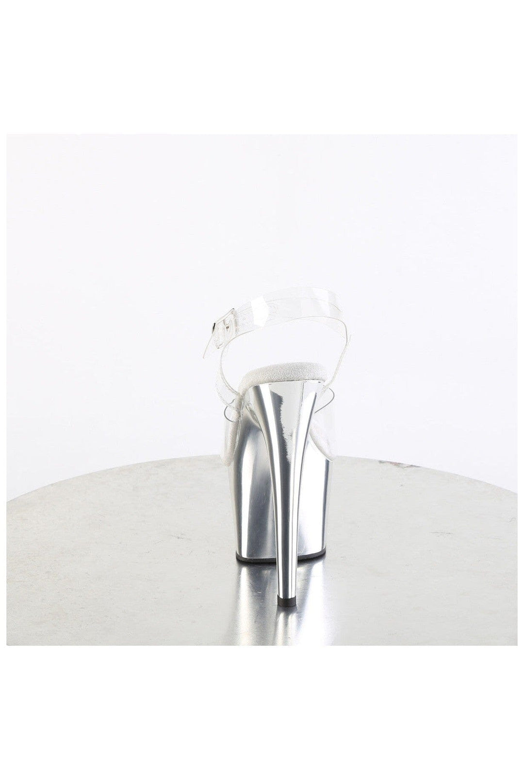 Pleaser ADORE-708 Clear Vinyl Sandal in Clear Vinyl