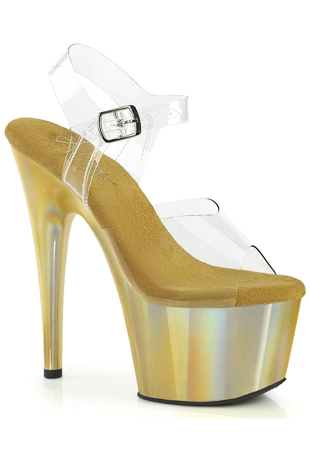 Pleaser ADORE-708LQ Clear Vinyl Sandal in Clear Vinyl from SexyShoes.com