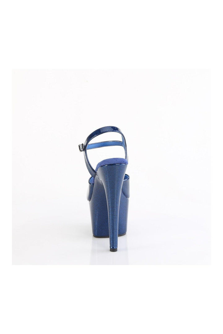 ADORE-709GP Blue Glitter Patent Sandal