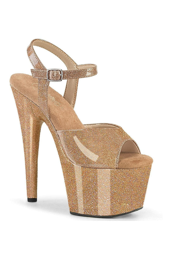 ADORE-709GP Gold Glitter Patent Sandal
